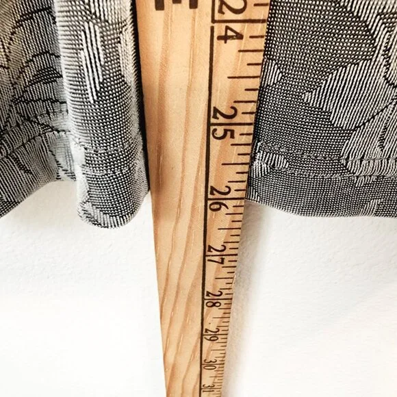 Vintage Y2k 70s Clio PM LongSleeve Gray Floral Top Whimsigoth Retro Disco - Picture 15 of 15